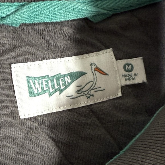 Wellen Sweatshirt Mens Medium Quilted Jersey Quarter Zip Pullover‎ Huckberry - Picture 7 of 16